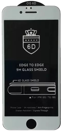 Захисне скло 6D Edge IPhone 7/8 White